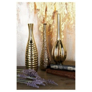 Attractive Gold Metal Flower <b>Vase</b> Different Shape and Size Living Room Side Table Decorative <b>Set</b> of 5 Side Flower Pot and <b>Vase</b> - Product Image 5
