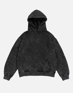 Baggy Fit poches kangourou vêtements d'hiver Sun Faded sweats à capuche surdimensionnés Streetwear lavage à l'acide manches longues unisexe sweat à capuche surdimensionné - Product Image 1