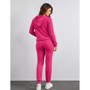 Custom Logo Ladies Jogger 2 Piece Fitness Clothing Sweat Track Suits Jogging Sport Suit Women's Tracksuits - Product Image 4