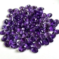 Pierres précieuses en améthyste violette naturelle de 7x9 mm, taille ovale, facettées, pierres précieuses en vrac pour la fabrication de bijoux, améthyste calibrée en tailles personnalisées