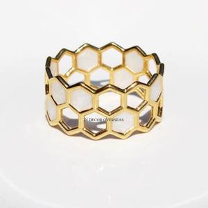 Finest Quality Metal High Grade <b>Gold</b> Plated <b>Coasters</b> Designer Elegant Look Luxury Napkin Ring Wedding Table Decoration Supplies - Product Image 3