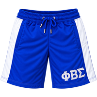 Shorts en molleton bleu royal et blanc pour homme avec logo brodé, cordon de serrage, taille élastique, décontractés, sportifs, pour l'entraînement