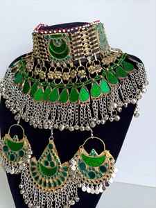 ชุดเครื่องประดับสแตนเลสของผู้หญิง afghan งานหมั้นงานแต่งงานดีไซน์วินเทจทำด้วยมือ - Product Image 4