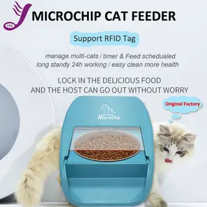Alimentatore automatico per Microchip aperto e chiuso per cani e gatti alimentatore per alimenti per alimenti bagnati e secchi