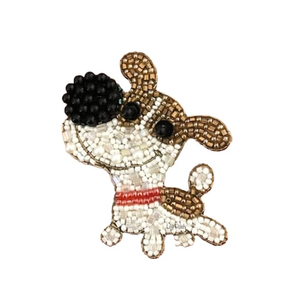 Conception de serpents Broches de broderie de perles de rocaille faites à la main Perles de rocaille de conception personnalisée et broches brodées Broches perlées - Product Image 5