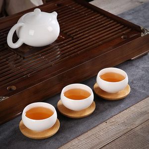 Mini Waterproof Wooden <b>Coasters</b> Square Saucer Shaped <b>Drink</b> <b>Coaster</b> Cup Tray | Rustic Bar & Home Decor Wholesale OEM - Product Image 2