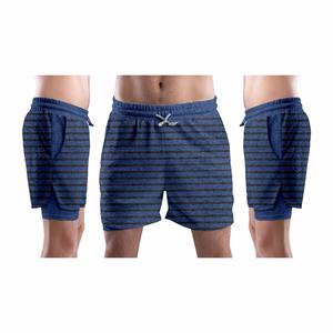 Pantalones cortos de gimnasio de estilo callejero para hombre, nuevo diseño, ropa deportiva de entrenamiento elástica por sublimación con bolsillo Vintage de Color sólido - Product Image 1