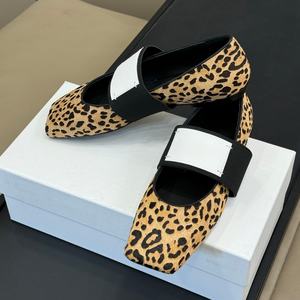Zapatos Planos de Mujer con Estampado de Leopardo para Otoño/Invierno, Sandalias Planas con Punta Cuadrada, Modelo 2026, Zapatos Mary Jane para Mujer - Product Image 2