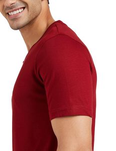 T-shirts de haute qualité pour hommes en gros T-shirts unis vierges à manches courtes et col en V - Product Image 2