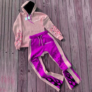 Ensemble en molleton de coton tendance et très vendu pour l'automne et l'hiver, avec un sweat à capuche surdimensionné et un pantalon en poids de tissu premium, style streetwear - Product Image 6