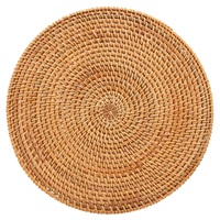 Ensemble de sets de table ronds classiques en bambou tissé à la main pour la décoration de table et de tasses