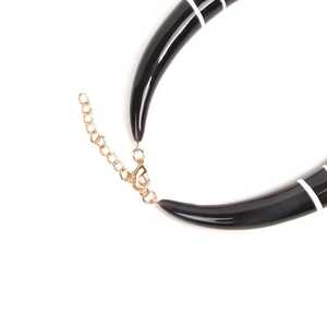 Venta caliente hecho a mano negro blanco resina collar joyería de moda para mujeres niñas aspecto clásico directo India símbolo cristiano - Product Image 4