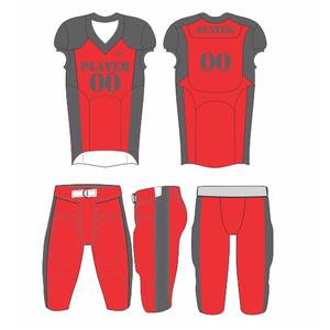 Customized American <b>Football</b> Jersey Uniform Set Men's <b>Black</b> Red <b>White</b> Sublimated Moisture Wicking Athletic Fit Short Sleeve - Product Image 6
