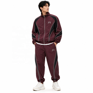 Custom Y2K Tracksuit Men Nylon Jogger Set <b>Rhinestone</b> Zip <b>Jacket</b> Premium Sportswear Wholesale Zipper men's <b>jackets</b> Manufacturer - Product Image 4