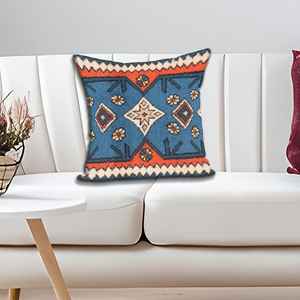 Coussin décoratif à imprimé floral bohème, coussin tissé doux pour la décoration de la maison, 12"x12" - 30x30 cm - Product Image 2