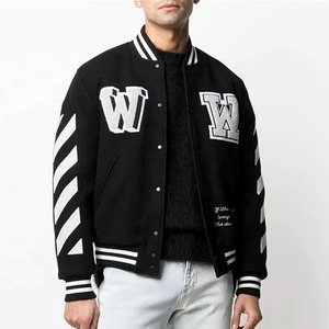 Chaqueta Universitaria Hecha con Lana y Mangas de Cuero, Bordado de Alta Calidad, Logotipo Personalizado, Diseñada para Hombres y Mujeres Modernos, Chaqueta de Invierno - Product Image 5