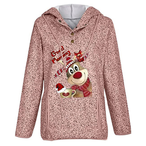 Pull à capuche de Noël unisexe de dernière qualité Pull d'hiver décontracté surdimensionné Sweat à capuche brodé à impression numérique 3D Long - Product Image 2