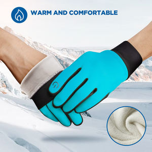 Guantes para correr de alto agarre para hombres, cálidos, de poliéster, resistentes al agua, entrenamiento al aire libre, ajuste térmico cómodo, guantes para correr para hombres - Product Image 3