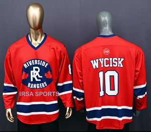 Ensemble de chaussettes et de maillot de hockey sur glace personnalisé, sublimation frontale, respirant, 100% polyester, unisexe adulte, fabricant OEM IRSA SPORTS - Product Image 4