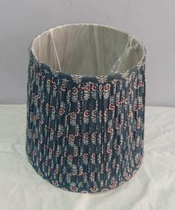 ที่คลุมโคมไฟตั้งพื้นและโต๊ะโคมไฟ E27ยอดนิยมที่คลุมโคมไฟและเฉดสีผ้าฝ้ายผ้าลินินลายทางมีระบายขอบ - Product Image 5