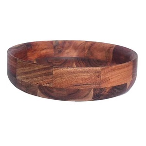 Tazón de Madera Artesanal Indio Personalizado, Tazón para Servir Ensaladas, Tazón Redondo de Tamaño Personalizado, Tazón Sólido de Madera de Mango Indio y Acacia - Product Image 4