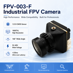 กล้องโดรนอุตสาหกรรม FPV 003 F ความละเอียด 1800TVL 1/2.9 CMOS WDR รองรับแสงน้อย ความหน่วงต่ำ มุมมองภาพ 146 องศา แรงดันไฟฟ้า 5V 40V - Product Image 2