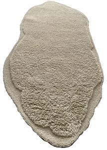 Tapis de forme tufté à la main en laine naturelle non teinte pour des décors et des intérieurs élégants Fabriqué en couleur blanche - Product Image 6