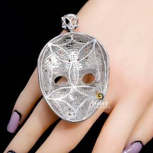 จี้ฮิปฮอปประดับ925สเตอร์ลิงและเพชรโมอิสซอไนต์ - Product Image 5