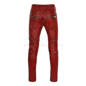 Pantalons en cuir pour hommes de dernière conception de qualité supérieure Vente en gros de pantalons en cuir pour hommes avec votre propre logo - Product Image 4