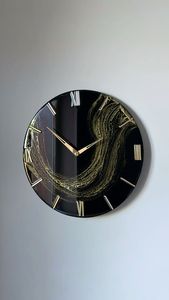 RELOJ DE PARED DE RESINA DE GENERACIÓN CON Reloj de pared de diseño artístico hecho a mano único Arte de resina de La India - Product Image 5
