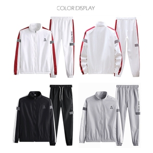 Chándal de moda para hombre, ropa de entrenamiento, ropa deportiva, cómodo, transpirable, informal, con cremallera, conjunto de chándal - Product Image 4