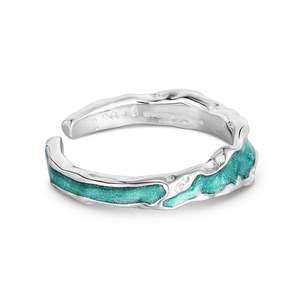 Jeulia Aurora Impression <b>Open</b> Design Sterling Silver Women's Eternity Band <b>Ring</b> - Product Image 2