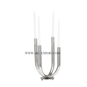 Black Powder Coated Metal <b>Candlestick</b> Holders Set of 3 Different Sizes Table Decorative Wedding Lightening Candle Holders - Product Image 3