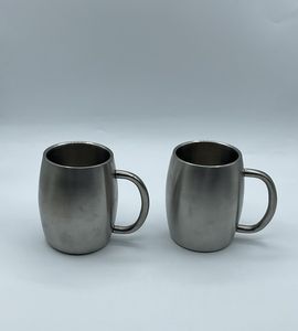 แก้วกาแฟสแตนเลสขัดเงาพร้อมด้ามจับสีเงินที่มีเสน่ห์แก้วกาแฟของขวัญสำหรับงานหนักแก้วกาแฟสำหรับใช้ในบ้าน - Product Image 2