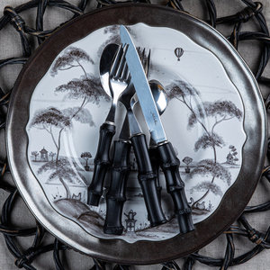 Ensemble de couverts 5 pièces noir Set de couverts en bambou - Product Image 3