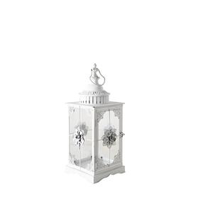 Juego de lavanda de velas de metal con acabado blanco para decoración navideña farol de velas de metal de lujo de alta venta - Product Image 4