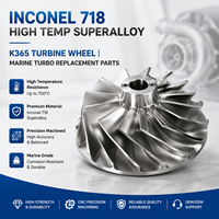 Roue de turbine en alliage Kj66 Inconel 718 625, Turbocompresseur, Impeller de pompe à eau marine 5 axes K365, Roue de turbine Inconel