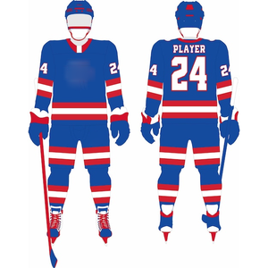 Conjunto de uniforme de hockey sobre hielo personalizado para hombre 100% poliéster transpirable de secado rápido a prueba de viento Jersey y pantalones cortos de hockey sobre hielo para hombre 2025 - Product Image 2