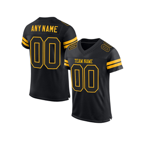 Conjunto Deportivo de Poliéster 100% de Venta Caliente, Estilo Fútbol Americano Personalizado, Secado Rápido, Transpirable, Manga Corta, Protección UV para Verano - Product Image 1