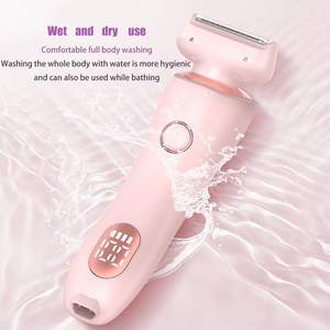 Tondeuse électrique 2-en-1 étanche à double tête pour femme, kit de toilettage corporel et pour le maillot de bain - Product Image 3