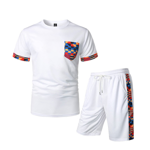 Ensemble de survêtement court respirant thermique à séchage rapide pour homme, vêtements d'été - Product Image 1