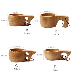 Taza Kuksa Rústica de Madera, Hecha a Mano, para Camping y Bushcraft, Taza Tradicional Nórdica de Madera Kuksa, Taza de Café Tallada a Mano - Product Image 1