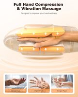 Masseur de mains amélioré avec chaleur, compression et vibration, masseur électrique pour les mains et les poignets, soulagement de la douleur au dos des mains et aux doigts