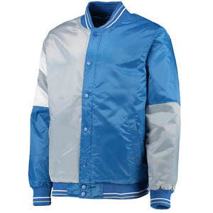Blouson de baseball en satin sur mesure à vendre/faites vos propres vestes en satin Varsity Design de couleur unie - Product Image 1