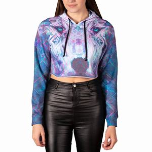 Sudadera Corta de Manga Larga para Mujer, Algodón 2026, Personalizable con Logotipo, Sudadera con Capucha Corta OEM, Venta al Por Mayor - Product Image 1