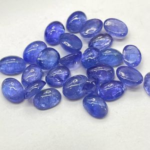 Vente en gros de cabochon en tanzanite naturelle de forme ovale cabochon de taille calibrée pour la fabrication de bijoux - Product Image 6