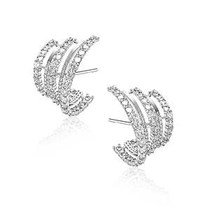 Boucles d'oreilles manchette en zircon Diamond Runway pour femmes - Product Image 4