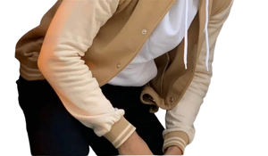 Chaqueta Varsity de Béisbol Personalizada con Logotipo, Estilo Urbano, de Forro Polar, con Bordado Chenille, Cuello Alto y Apliques para Hombre - Product Image 4