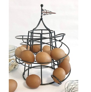 Soporte de huevo de hierro forjado con forma personalizada de calidad superior Diseñador Soporte de huevo de almacenamiento de hierro sólido de tamaño mediano a precio con descuento - Product Image 1