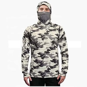 Camisas de pesca personalizadas con estampado Digital de camuflaje con capucha y máscara, ropa de pesca con protección UV, sublimación, poliéster, pesca con capucha - Product Image 4